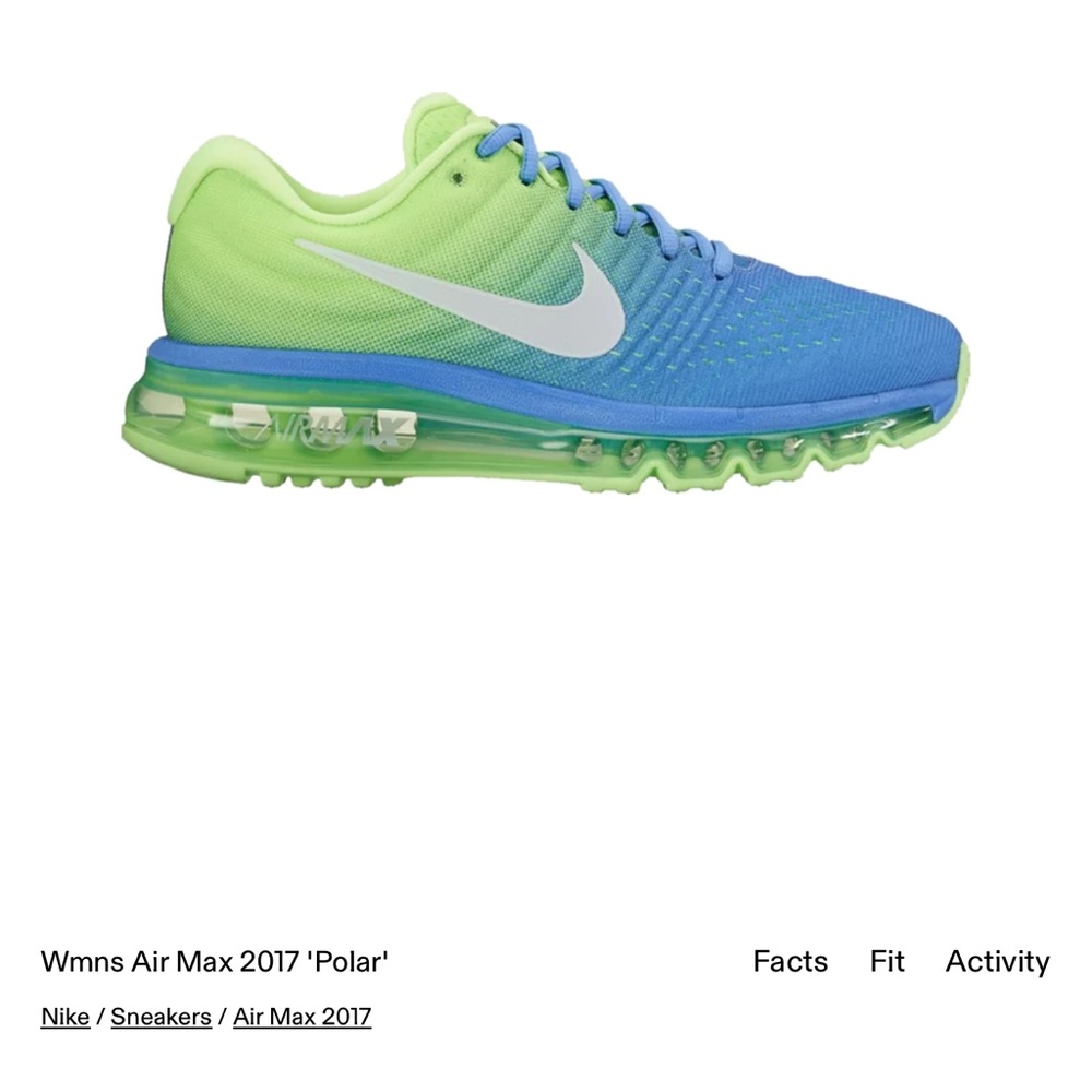 Nike Polar AirMax Size 7.5 Blue and Light Green. Barely worn.